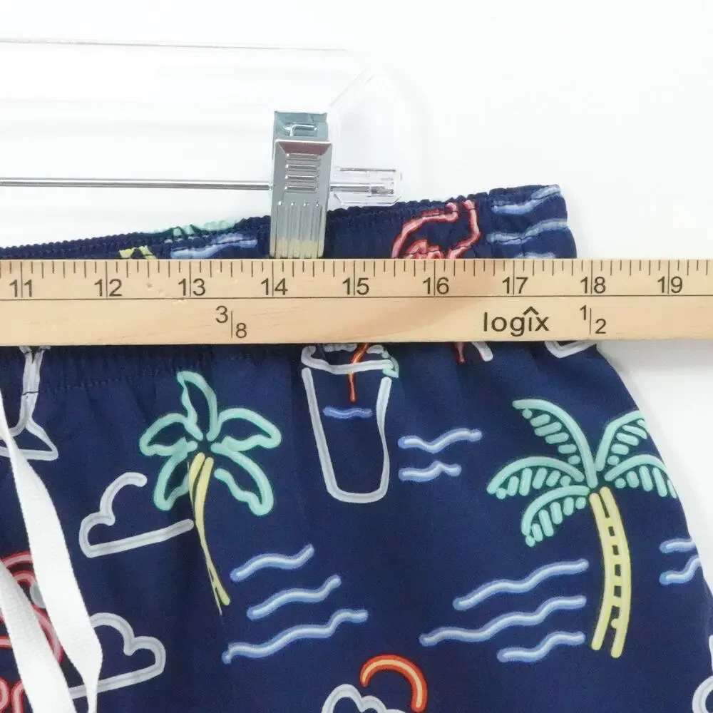 Chubbies Swim Trunks Shorts Mens 2XL Flamingo Palm Tree Neon‎ Print 5.5 Inseam